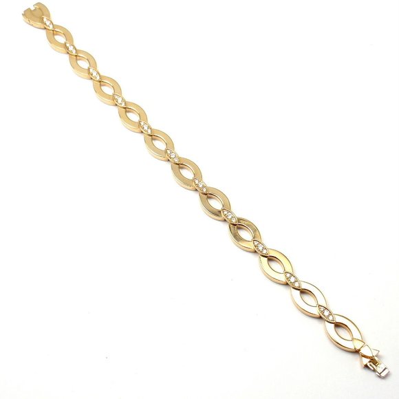 Rare! Authentic Cartier 18K Yellow Gold Diamond Diadea Link Bracelet - Picture 5 of 10
